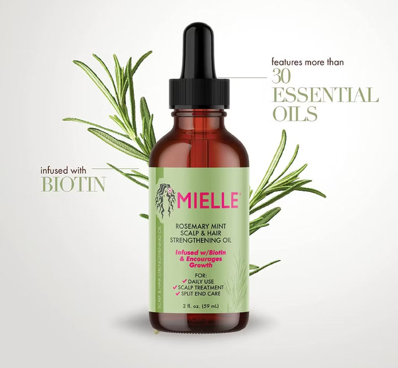 Mielle Organics Óleo Para Fortalecer O Couro Cabeludo De Menta Com Óleos Essenciais e Biotina 59ml