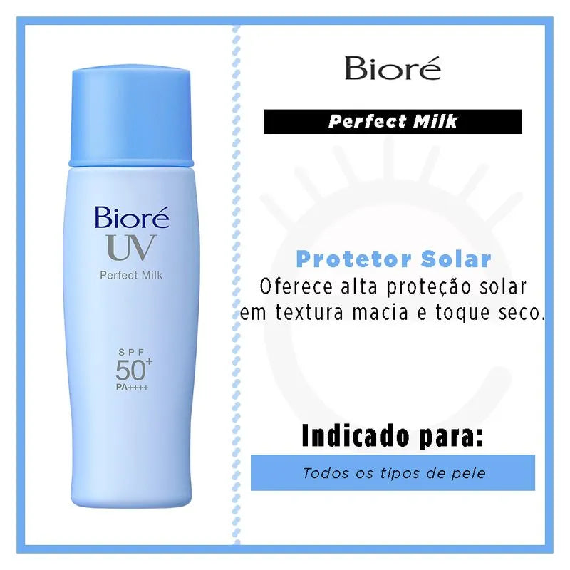 Protetor Solar Facial Bioré Perfect Milk 50 FPS 40ml