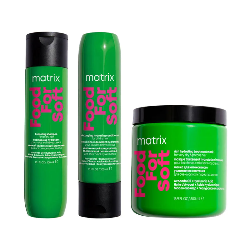 Kit Matrix Food For Soft Shampoo 300ml + Condicionador 300ml + Máscara 500ml