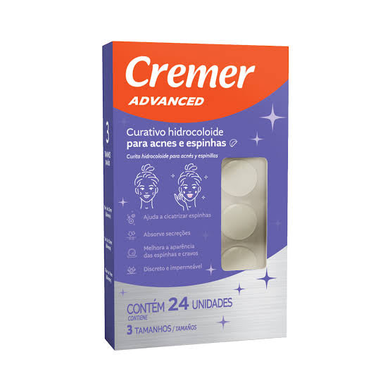 ￼Curativos Hidrocoloide p/ Acnes e Espinhas - Cremer (24 Unidades)