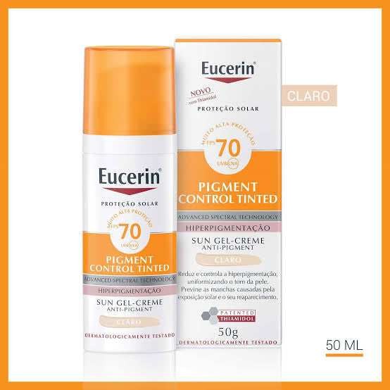 Protetor Solar com Cor Eucerin Sun Pigment Control Tinted FPS70 - Claro