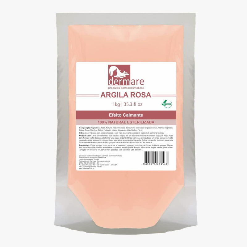 Argila Rosa 500g Rosto/Corpo/Cabelo