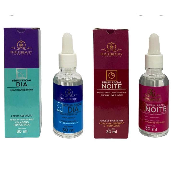 KIT SERUM FACIAL DIA E NOITE PHALLE BEAUTY