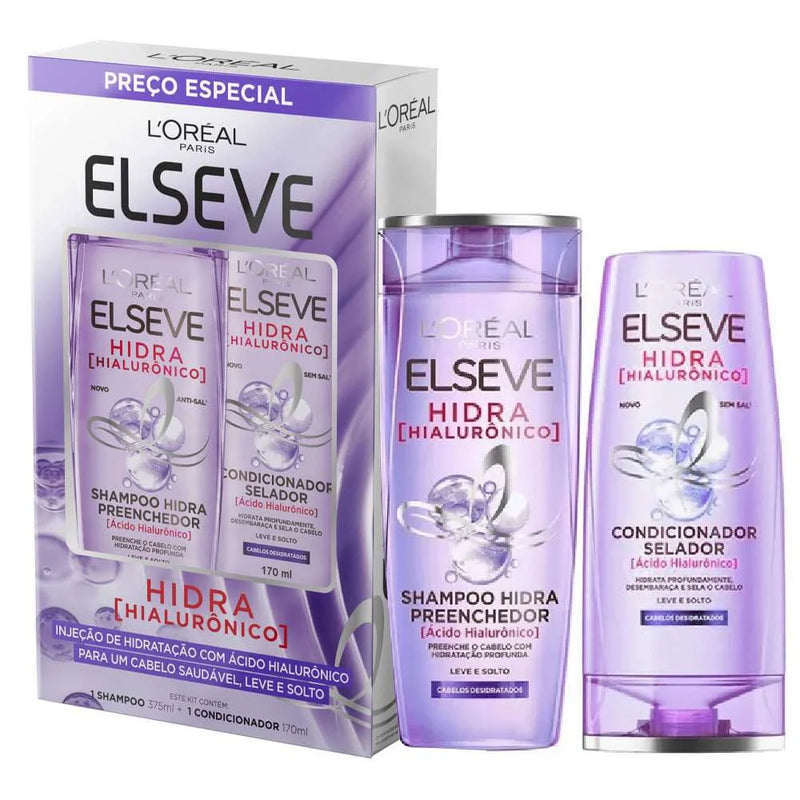 Kit Elseve Hidra Hialurônico Shampoo 375ml + Condicionador 170ml