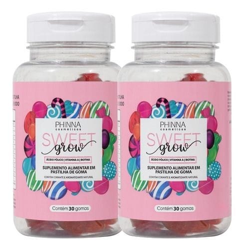 SWEET GROW - VITAMINAS PARA CABELOS E UNHAS - 60 DIAS