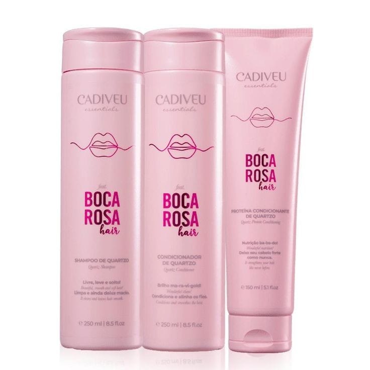 Kit Home Care Boca Rosa Cadiveu (shampoo+máscara +condicionador