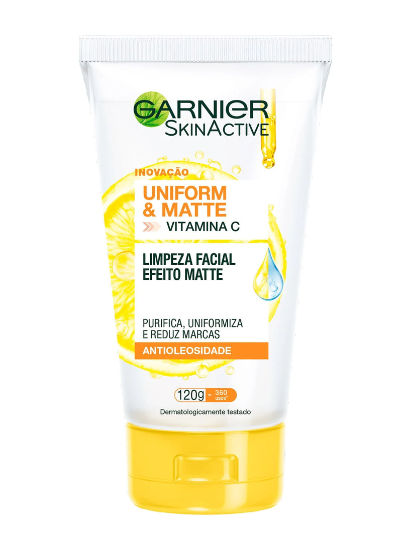 Garnier SkinActive Uniform & Matte Vitamina C - Sabonete Líquido Facial 120g