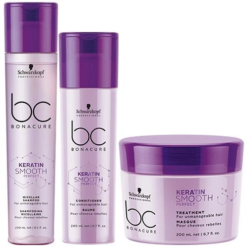 Kit Schwarzkopf Professional bc Bonacure Keratin Smooth Perfect Trio (3 Produtos)