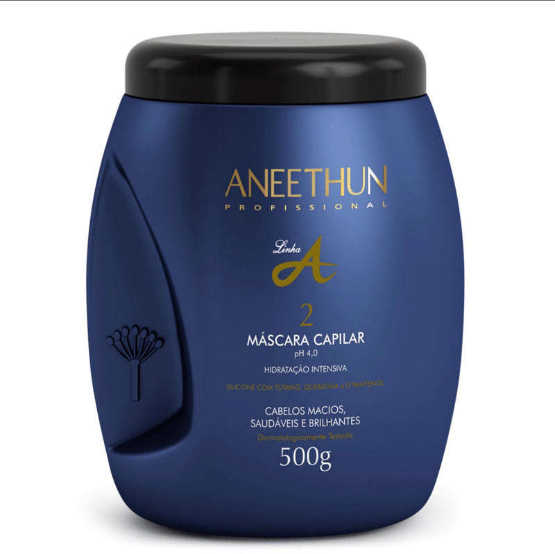 Máscara Capilar Silicone e Queratina Aneethun Linha A - 500g