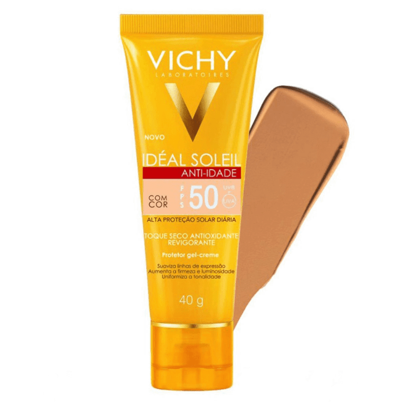 Protetor Solar Facial Vichy - Idéal Soleil Toque Seco SFPS 50-40g